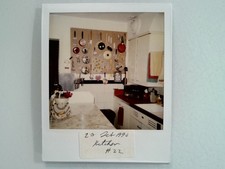 Vintage 1990 Polaroid Photo Kitchen Interior Home Decor Snapshot Dated Original