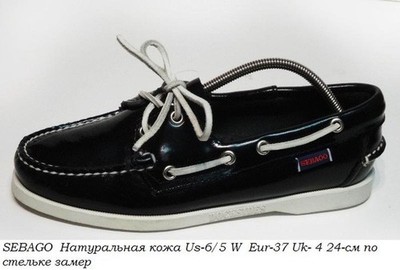 Women Sebago Heels Black Leather 37