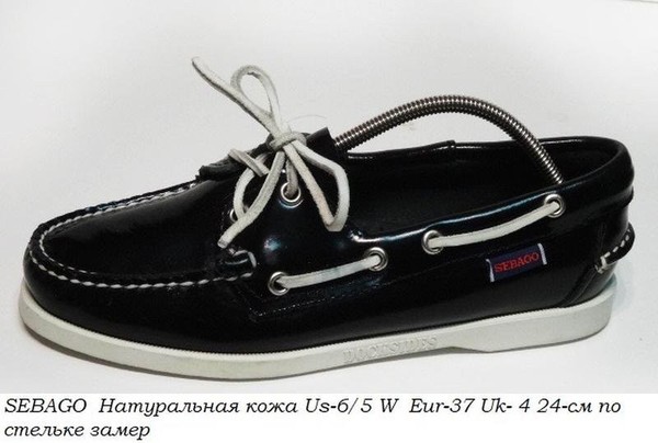 Women Sebago Heels Black Leather 37
