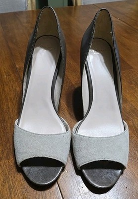 Cole Haan Womens Antonia Pump Size 10B Gray Grey D'Orsay Dress Shoe Heel Pumps