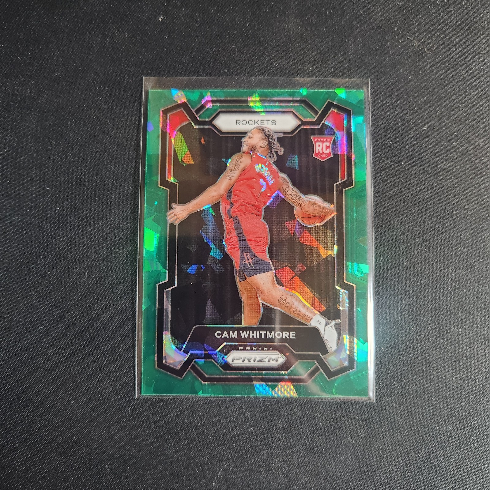 2023-24 Panini Prizm - Cam Whitmore #129 Green Ice Prizm (RC) Rockets     L60