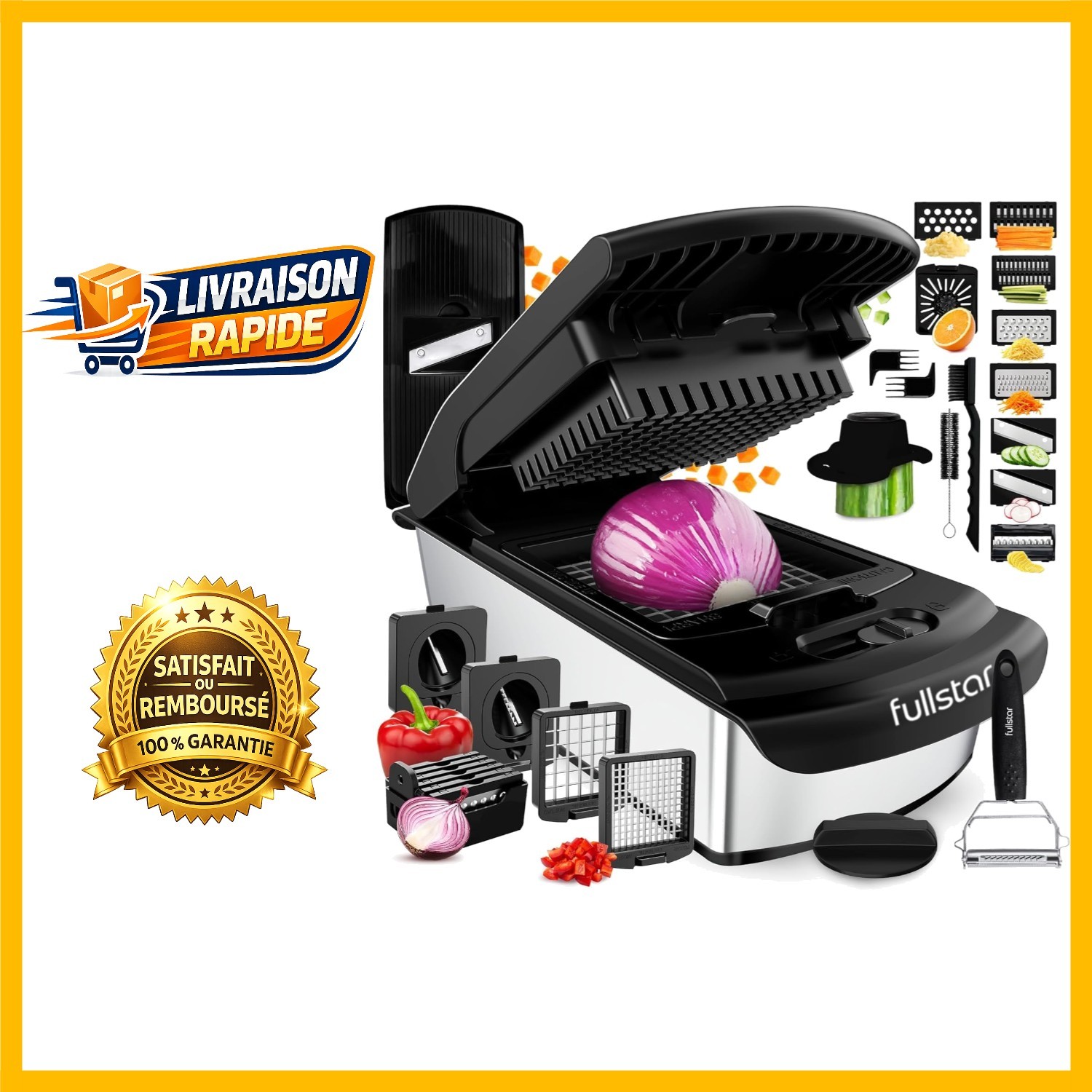 Mandoline Fullstar 14-en-1 pour préparer vos salades d'été et vos gratins de fromage en famille