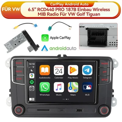 NONAME Wireless Carplay Android Auto RCD440 PLUS MIB Radio Für VW Golf Caddy CC - Bild 1 von 4