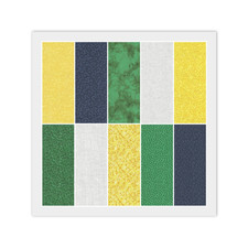 Green Blue Yellow JELLY ROLL: 20 2 1/2" x 44" Strips - 100 Cotton Fabric