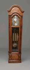VINTAGE-Howard Miler Tempus Fugit 610-160 Grandfather Clock Tested/Video