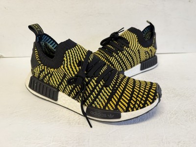 Adidas NMD R1 Primeknit Black Yellow OG UltraBoost 350 700 Size 9.5 AQ0934