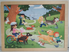 Wooden Dog Park Tray Puzzle 24  Piece Kids Toddler Learning Toy Toys "R" Us