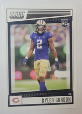 2022 Kyler Gordon Card #349 Score Panini Chicago Bears NFL Football NM Condition
