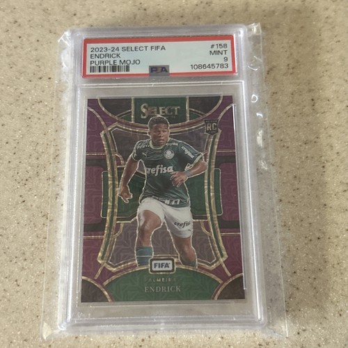 2023-24 Select FIFA Endrick Rookie Card RC #158 Purple Mojo REAL MADRID psa 9