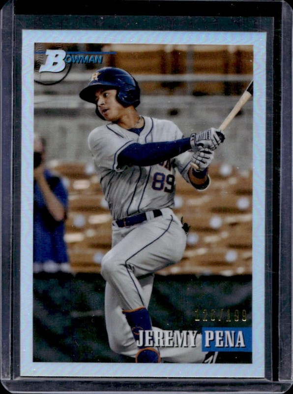 2021 Bowman Heritage Jeremy Pena Chrome Prospects Refractor #/199 Astros