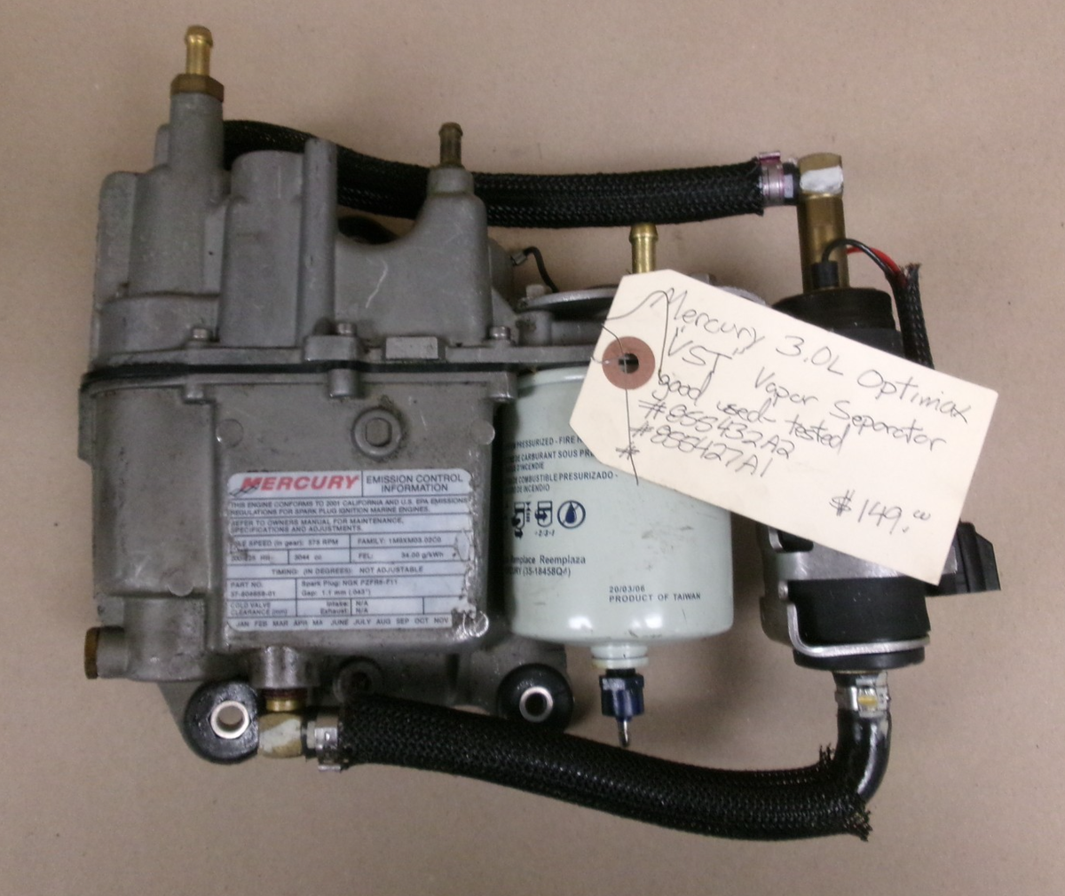 1998 Mercury Optimax 225hp OUTBOARD VST Tank Assembly 855432a2 for