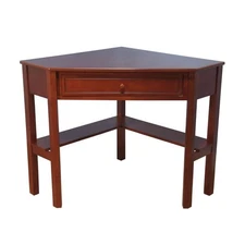 Corner Desk with Drawer Solid Wood - 4 Colors