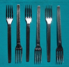 Mid Century Viners ‘SABLE’ Dessert Forks x 6 Gerald Benney