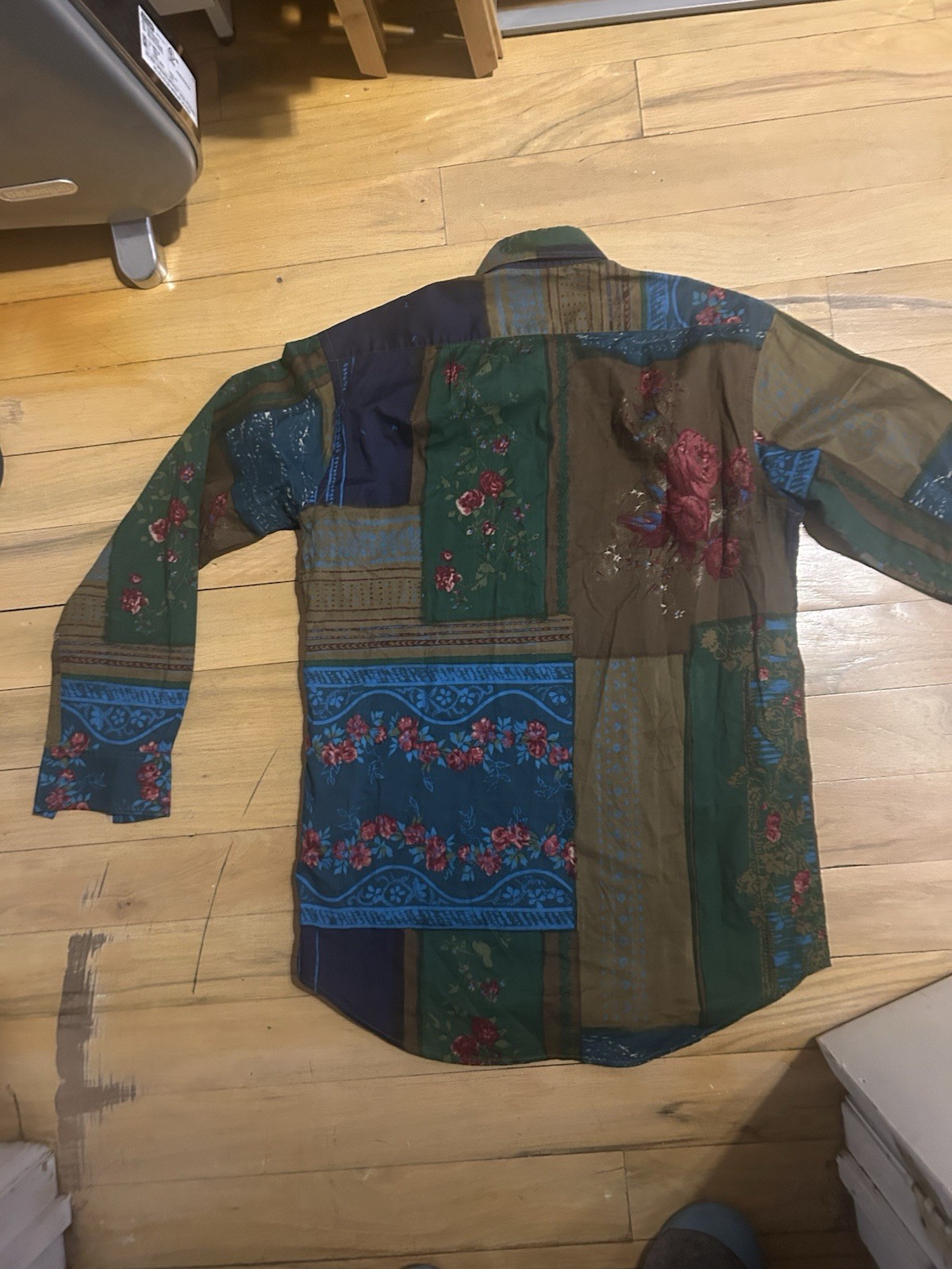 Paul Smith Patchwork Print Multicolor Cotton Long… - image 4