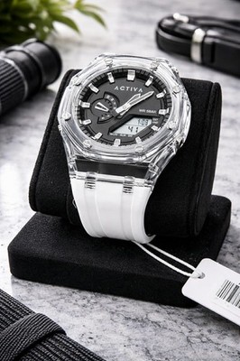 Activa X Invicta Men's Digital Watch - 44.2mm, White (ACW2100-004)