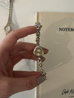 Affinity Geneva Quartz Women's Wristwatch, Two-toned band 925 Sterling Silver