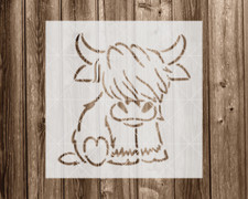 Highland Cow Stencil, Reusable Stencil For Painting, 628