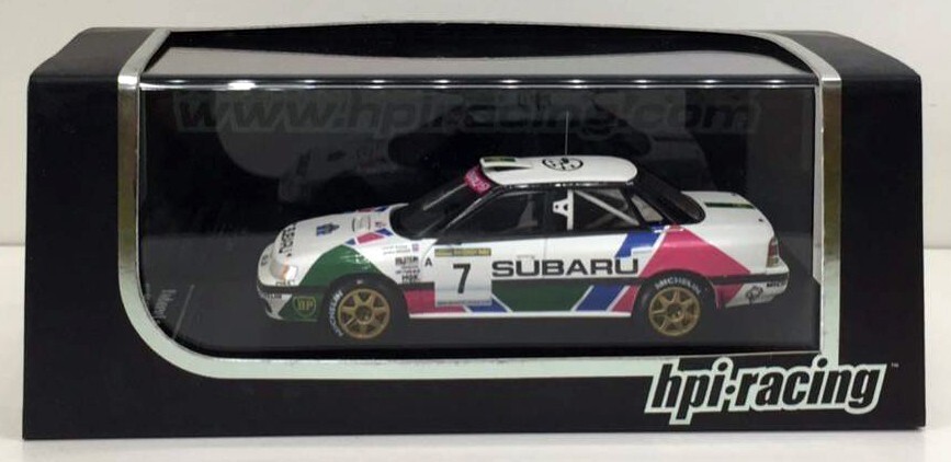 HPI 1/43 Subaru Legacy RS #7 Rally Swedish 1992 Model Car