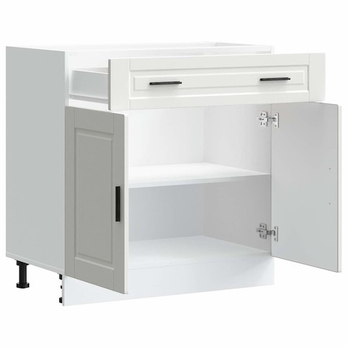 vidaXL Kitchen Base Cabinet Porto White Engineered Wood - Picture 4 of 12