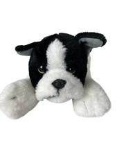 FAO Schwartz Boston Terrier Puppy Dog Plush Black White 12 in