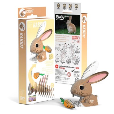 Rabbit 3D Cardboard Model Kit Eugy New