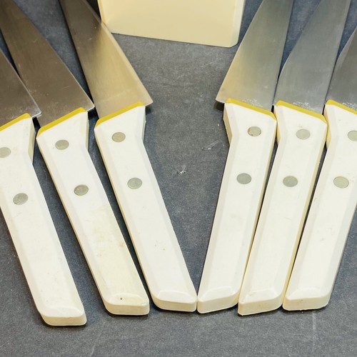 Le Couteau Imperial Steak Knives With Block Made in USA Set/6 Vtg **READ** - Picture 7 of 10