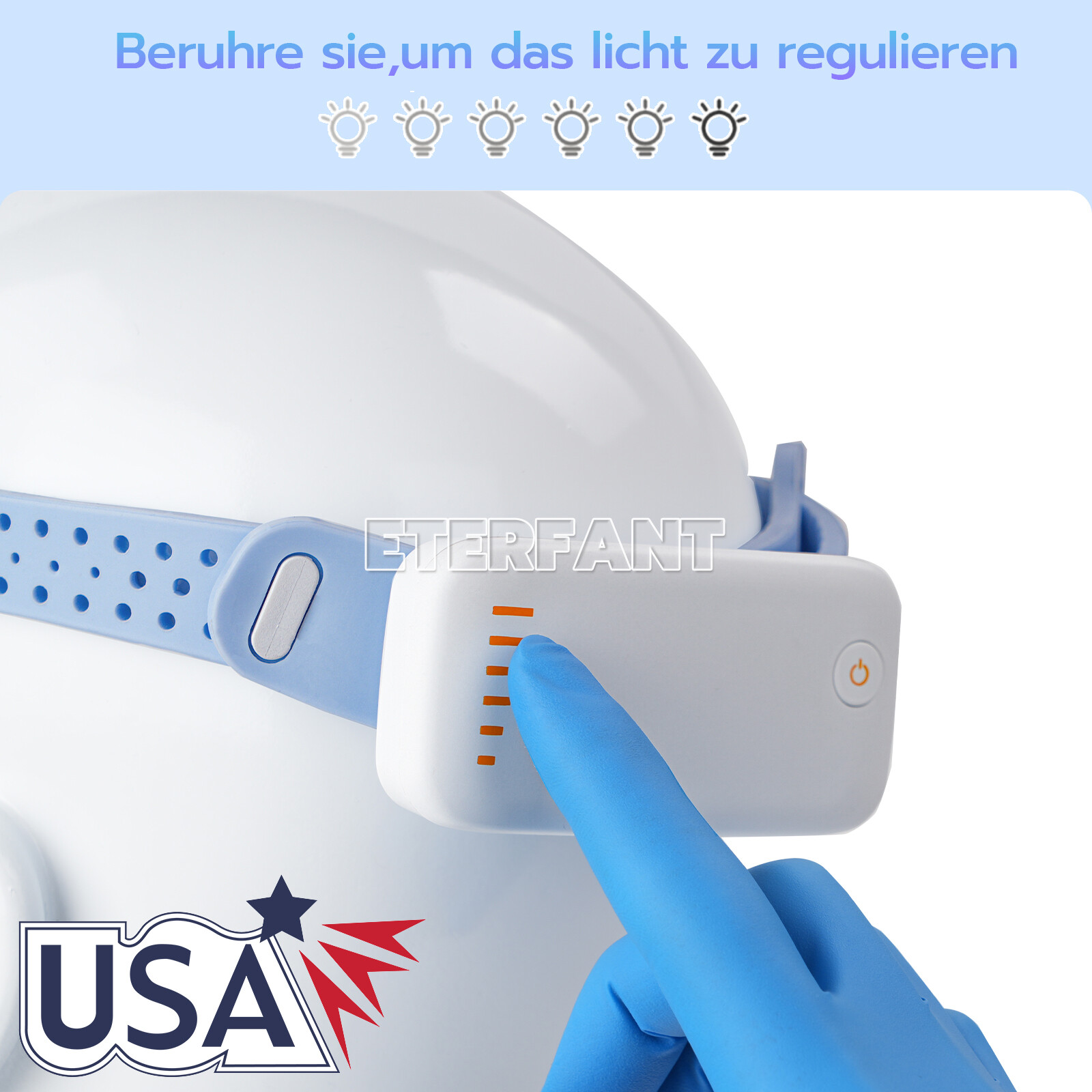 ETERFANT Dental Portable Lightweight Silicone Headlamp Surgery Medical 5W LED US