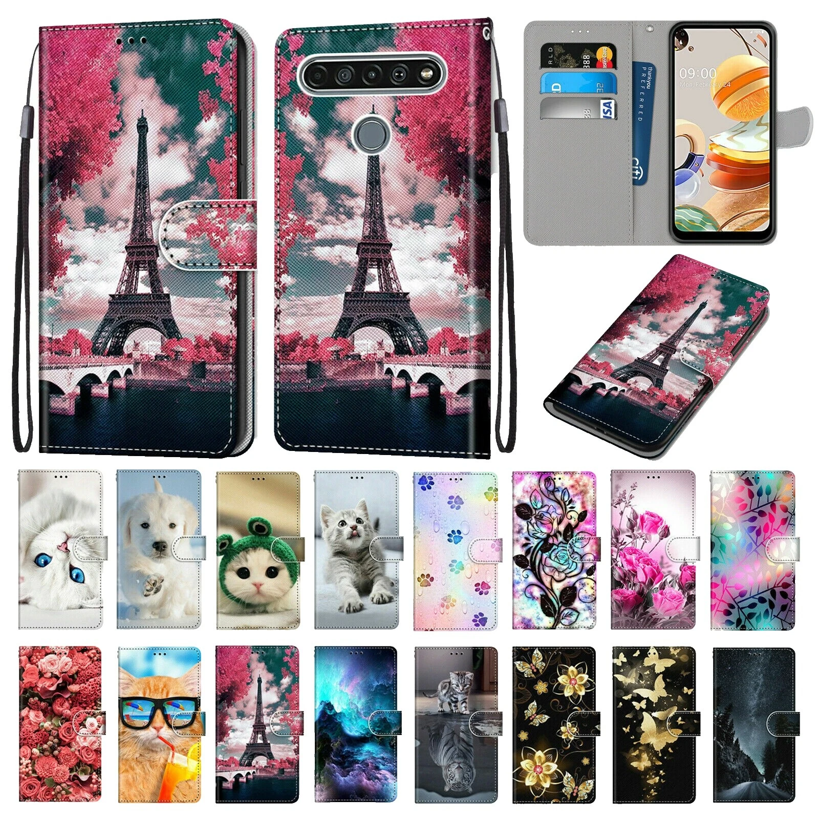Silicone/Gel/Rubber Cell Phone Wallet Cases for ZTE