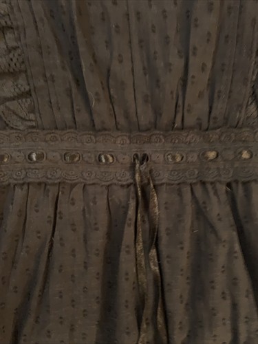 Abito midi Cleobella L nero Lolita gotico grunge volant pizzo mercoledì Addams - Foto 6 di 15