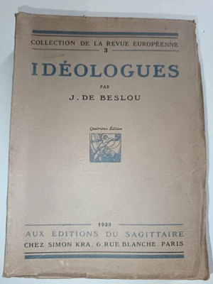 JACQUES EMILE BLANCHE JAIME DE BESLOU IDEOLOGUES EO 1923 EDITION ORIGINALE KRA - Photo 1/2