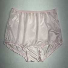 Vintage Pink Nylon Cuff Leg Panties Size 8