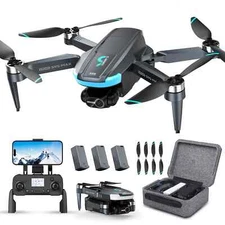 AUOSHI 2 Axis Gimbal Drone with 4K EIS Camera, 65-Min Flight Time Follow Me