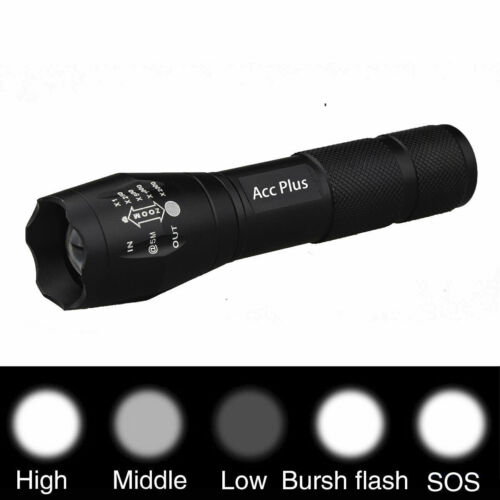 3 x Tactical 18650 Flashlight High Powered 5Modes Zoomable Aluminum - Picture 4 of 6