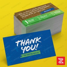500 Thank You For Your Purchase Business Cards Pro Design 16pt UV Gloss or Matte