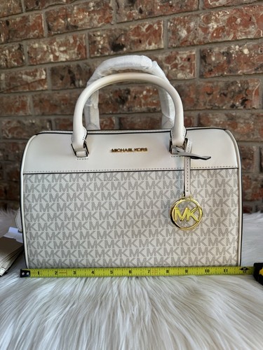 MICHAEL KORS JET SET TRAVEL MEDIUM DUFFLE SATCHEL BAG AND WALLET - Picture 2 of 11