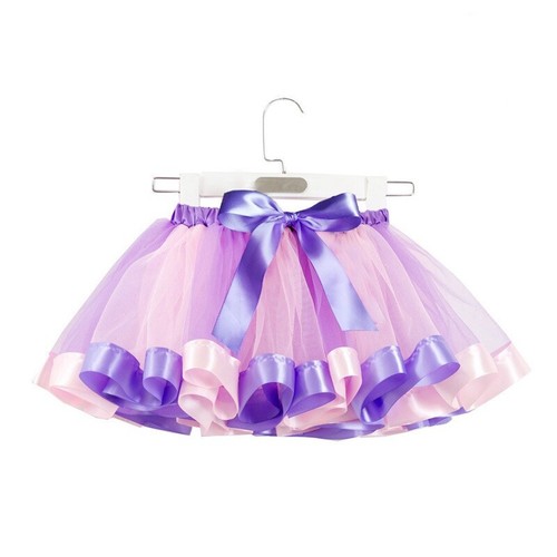 Rainbow Colorful Dress Dress Tulle Tutu Skirt Girls Mini Dancewear Kids Child - Picture 19 of 28