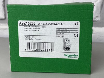[美品] Schneider ル―ペ6×6 Schneider A9Z15263 Acti9 iID RCCB 2P 63A 300mA s - type AC | eBay