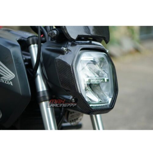 FULL SET 3 FRAME BODY COVER CARBON FIBER BLACK HONDA MSX GROM 125 2021-24 - Picture 3 of 7