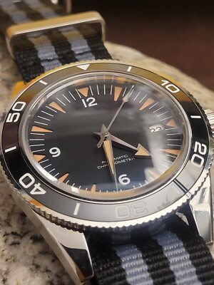 James Bond Automatic Movement Japan Custom Black Divers Watch 100m 'Spectre'.