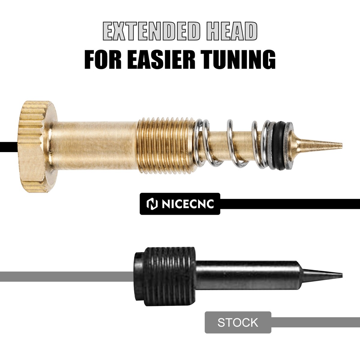 Stainless Steel Extended Air/Fuel Mixture Screw – Fits Suzuki DR650, DR350, DR250 (1996-2024)