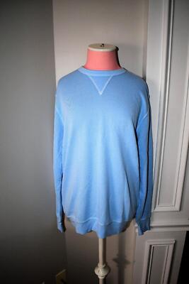Cremieux St Barts Coll Solid French Terry Sweatshirt in Blue Size: MED #F25KX612