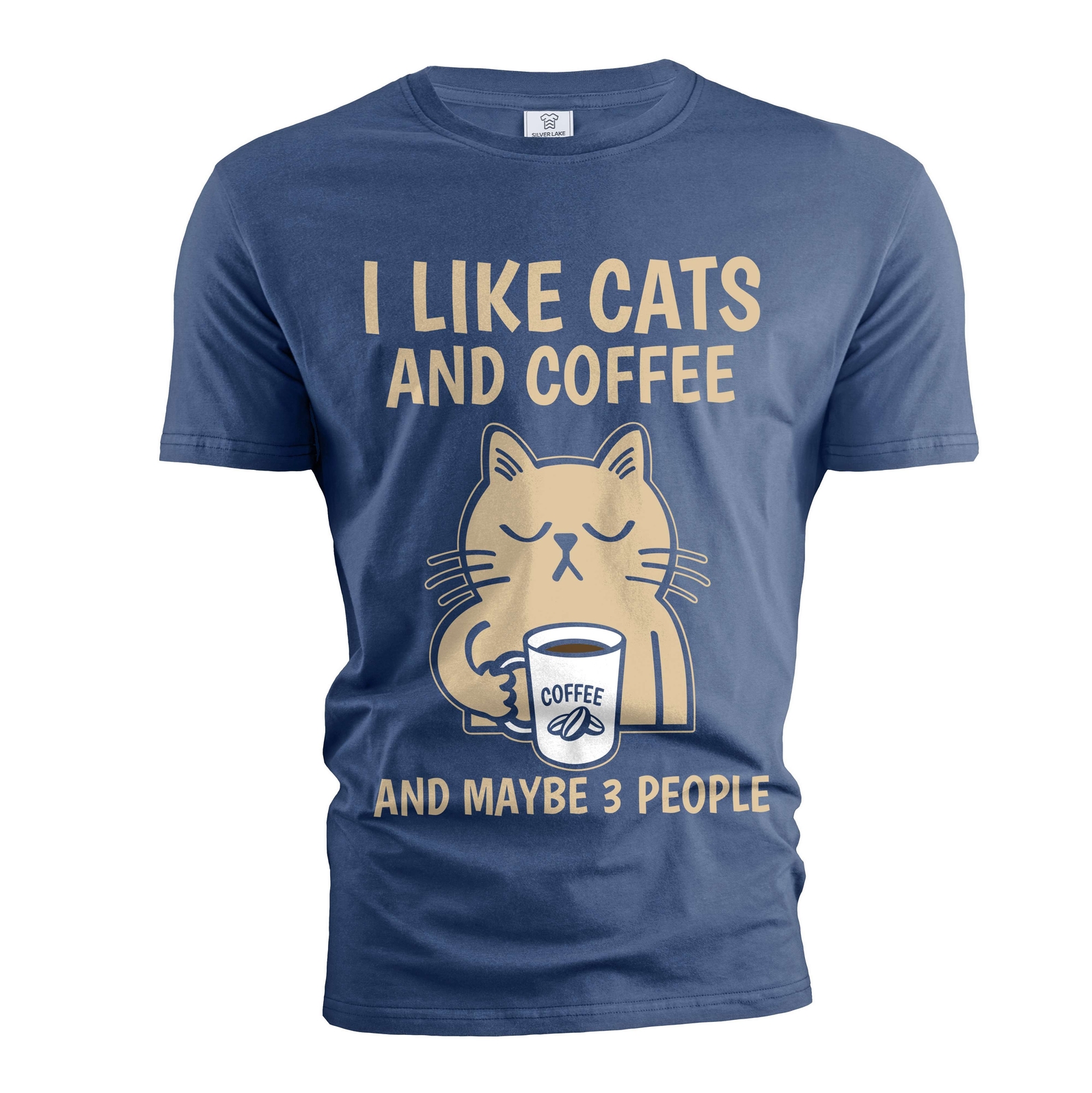 Funny Coffee and Cats T-shirt I like cats coffee Shirt Funny