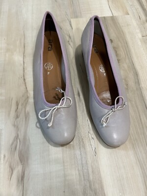 ARA Purple Lilac LEATHER BALLET FLATS DRESS SHOES WOMENS Size US 10