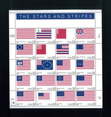 切手32 United States 32¢ Stars Stripes Historic Flag Postage Stamp #3403
