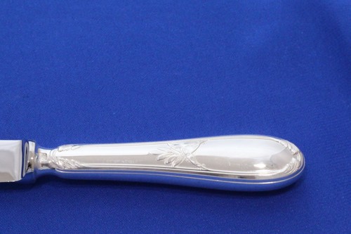 Cuchillo de postre de plato plateado ONE Ercuis LAURIERS 8" ensalada / queso FRANCIA - Imagen 5 de 6