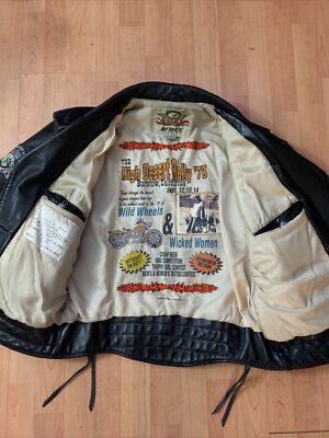 Avirex Club Motorcycle leather jacket New York 93 Men's Sz M