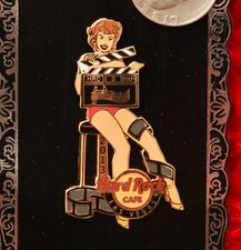 Hard Rock Cafe Pin Las Vegas FILM GIRL director chair  slate hat lapel movie