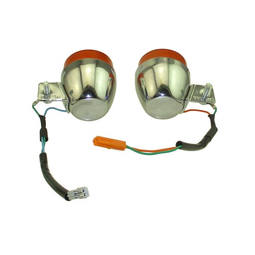 Chrome Steel Turn Signals Indicators For Honda Z50 Monkey Gorilla - Picture 7 of 8