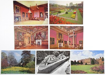 Vintage Hampton Court Palace 7 Pond Garden Maze King and Queens rooms Postcards 