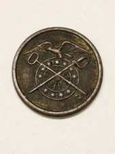 U.S. Army Enlisted Collar Pin set 7818: Quartermaster - WWI, gilt, s/b